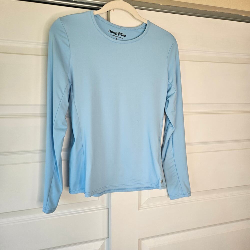 Hang Ten Women's UPF 50+ Sun Protection Long Sleeve Shirt, Zip Pocket,  - Size S